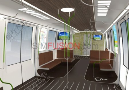 室内的火车模型