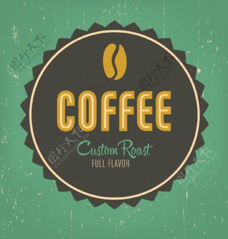 复古咖啡标签设计