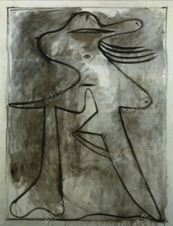 1927Figure2西班牙画家巴勃罗毕加索抽象油画人物人体油画装饰画