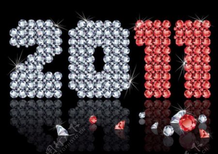 2011钻石字体红宝石