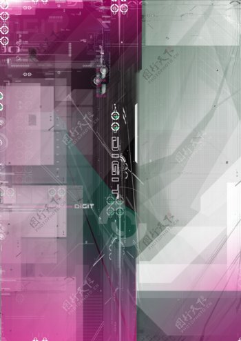 紫色灰色数码游戏背景设计psd分层素材
