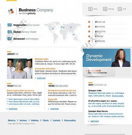 全球跨国贸易公司网站模板