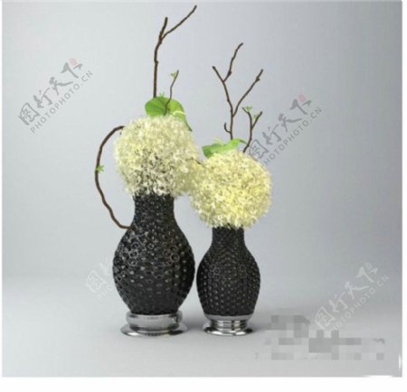 黑色花瓶3模型素材