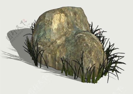 山石3D模型
