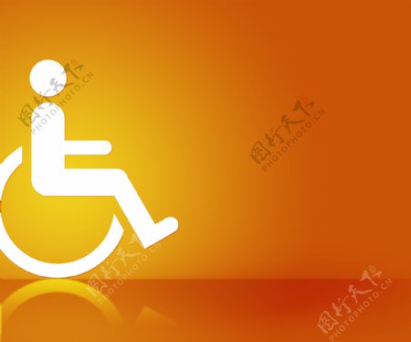 橙色的残疾的背景