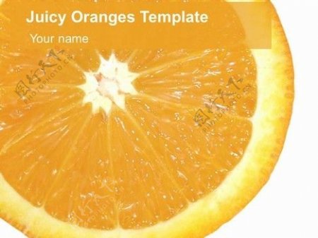 多汁的橙子模板