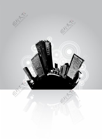 黑白城市图片