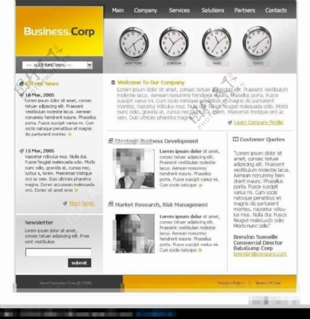 钟表生产企业网站设计模板