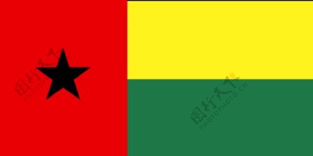 几内亚的比绍国旗的剪辑艺术
