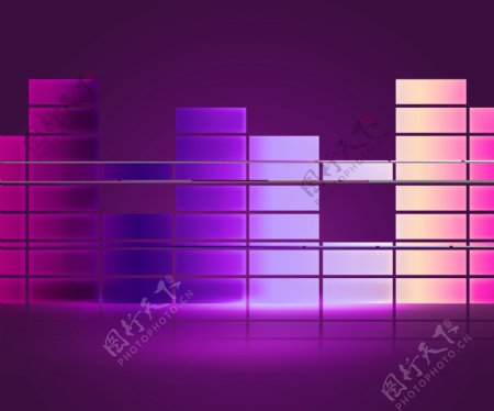 均衡器的紫罗兰色的背景音乐
