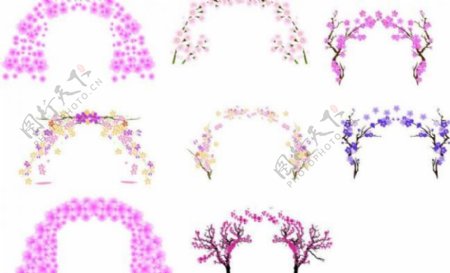 樱花拱门造型图片