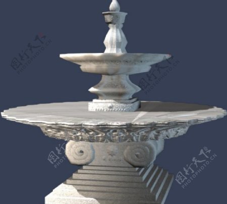 喷泉模型小品图片