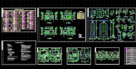 四层经典别墅建筑设计施工图nbsp15x16