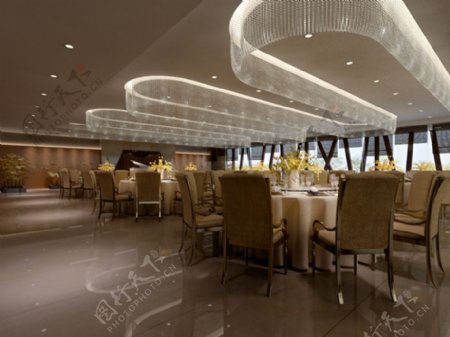 餐厅空间3D模型素材