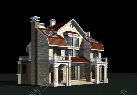 欧式别墅模型图片
