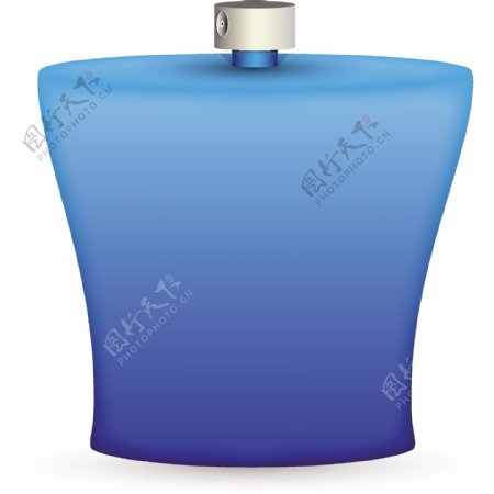 蓝色的香水瓶的插图