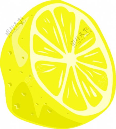 柠檬半剪贴画