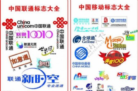 中国联通中国移动标志大全合集.cdr格式图片