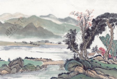 中华艺术绘画古画山水画壮丽河山中国古代绘画