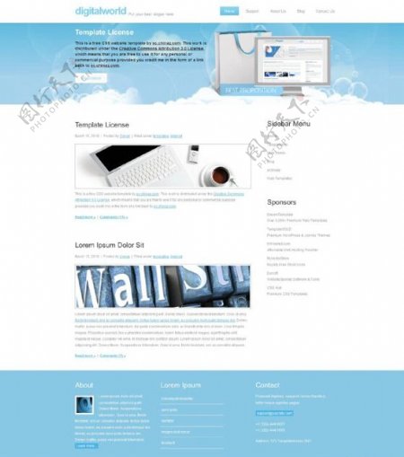 电子产品网页模板