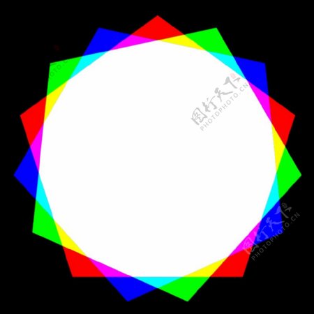 十五边形RGB混合