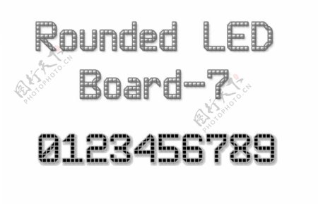 圆形LEDboard7字体