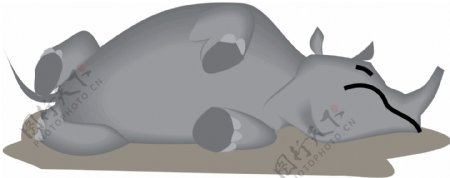 犀牛睡觉2