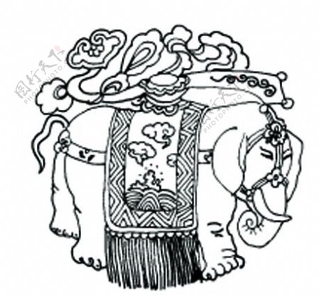 古典象纹样