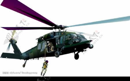 一款精细的军用直升机图片
