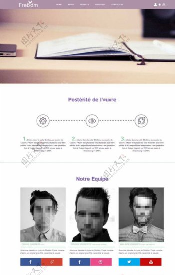 欧美设计行业网站模板图片