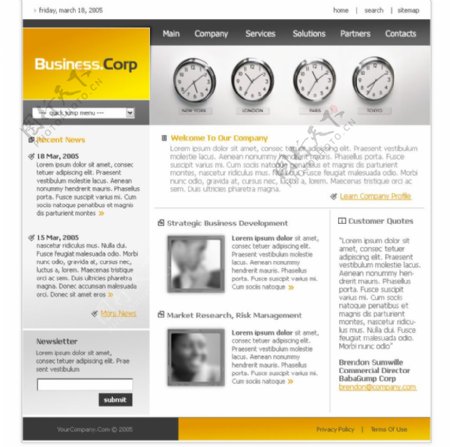 web界面设计企业站图片