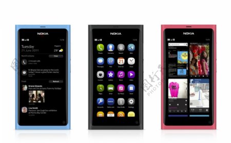 诺基亚N9手机三色图片