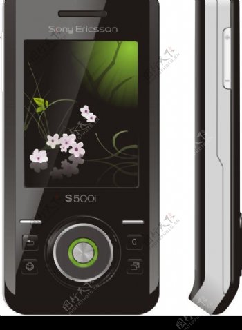 索爱S500i手机矢量图图片