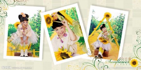儿童摄影样册向日葵图片