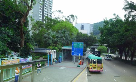 香港湾仔马路风光图片