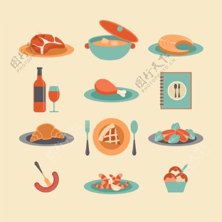 餐厅的食物图标图片