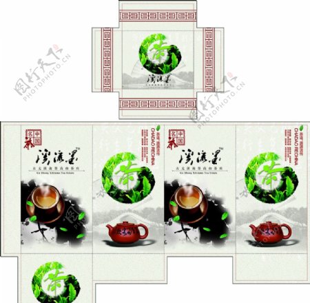 茶叶包装盒刀模图片