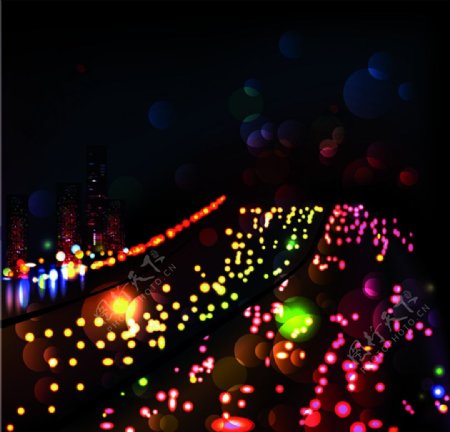 炫光城市夜景图片