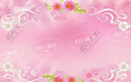 粉红色温馨背景图片