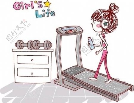 女生的生活GirlsLife健身图片