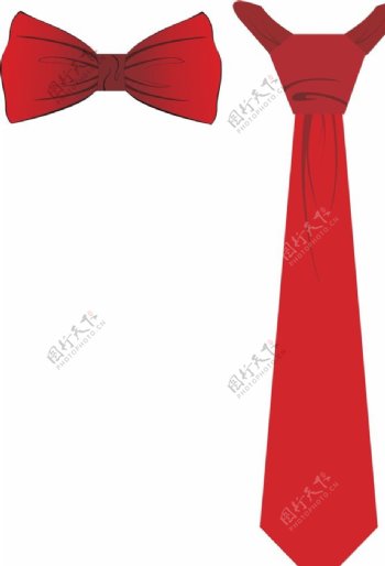 领带领结红色图片