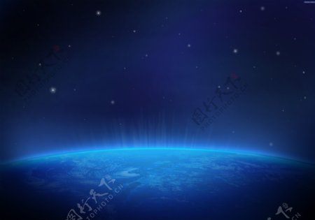 光束深蓝色地球图片