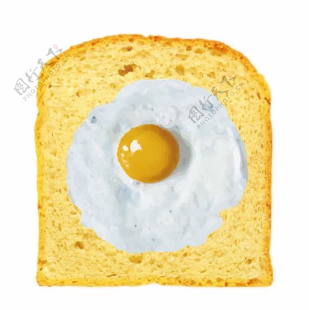面包煎鸡蛋图片