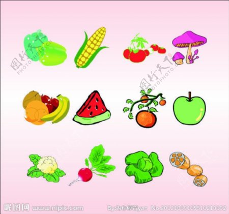 卡通可爱蔬菜图片