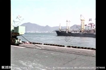 海上轮船背景视频
