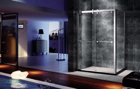 淋浴房3D效果图图片