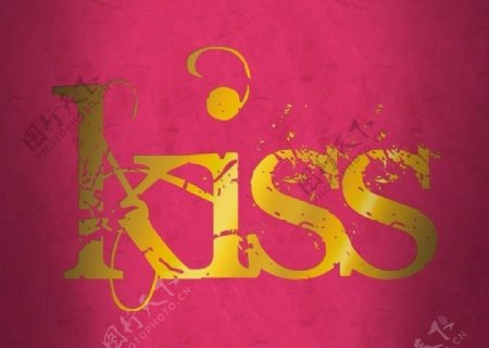 kiss金属字