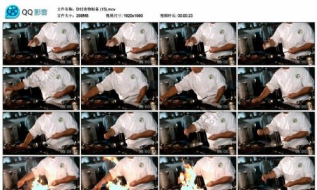 厨师做饭烧菜高清实拍视频素材