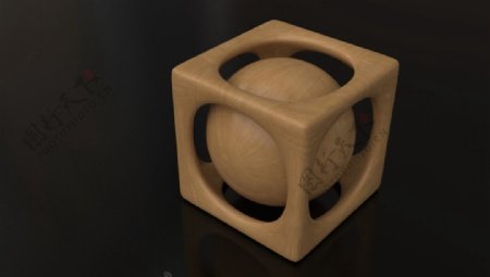 3D木质渲染图图片