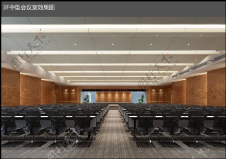工装设计中型会议室效果图实例图片